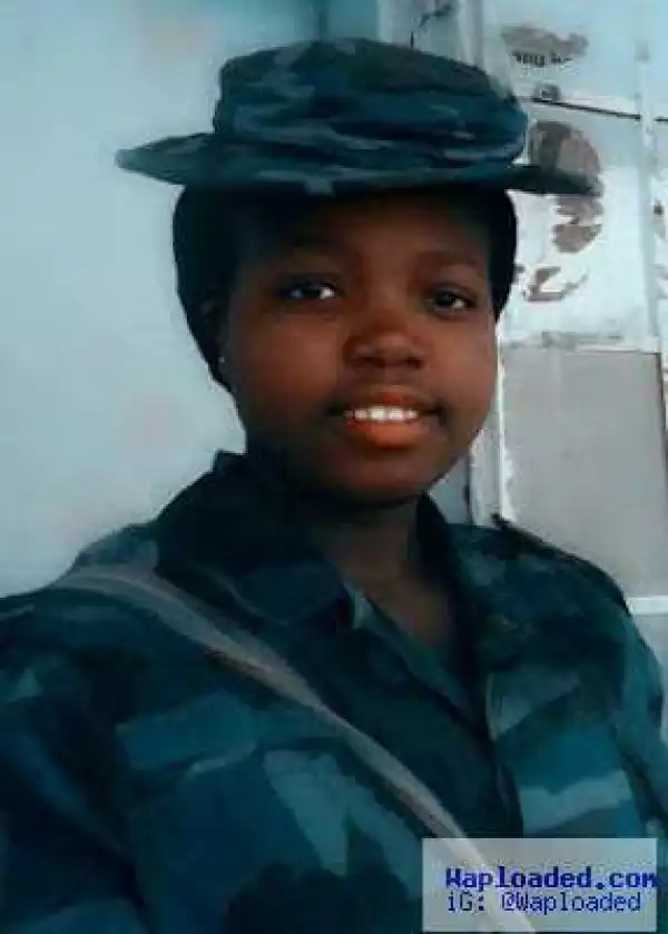 Sad! See photos of a Nigerian Female soldier allegedly beheaded by Boko Haram